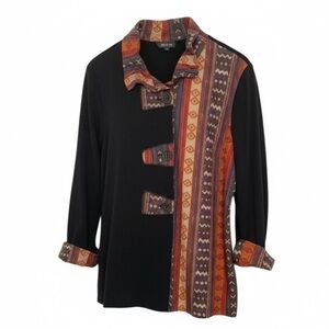 Minko Southwestern Style Loose Fitting  Long Sleeve